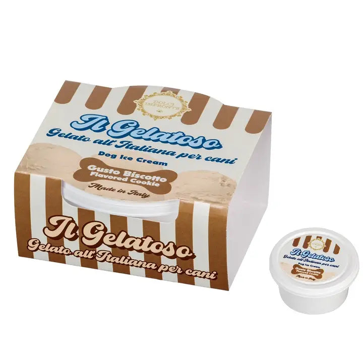 Glaces pour Chiens Il Gelatoso - Dolci Impronte® chez DOG Delicat, saveur biscuit