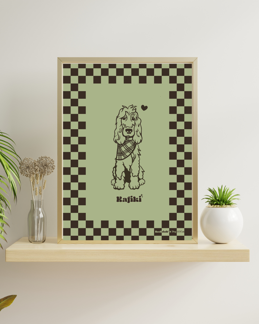 affiches beebrush a4 chiens chats exclusives dog delicat