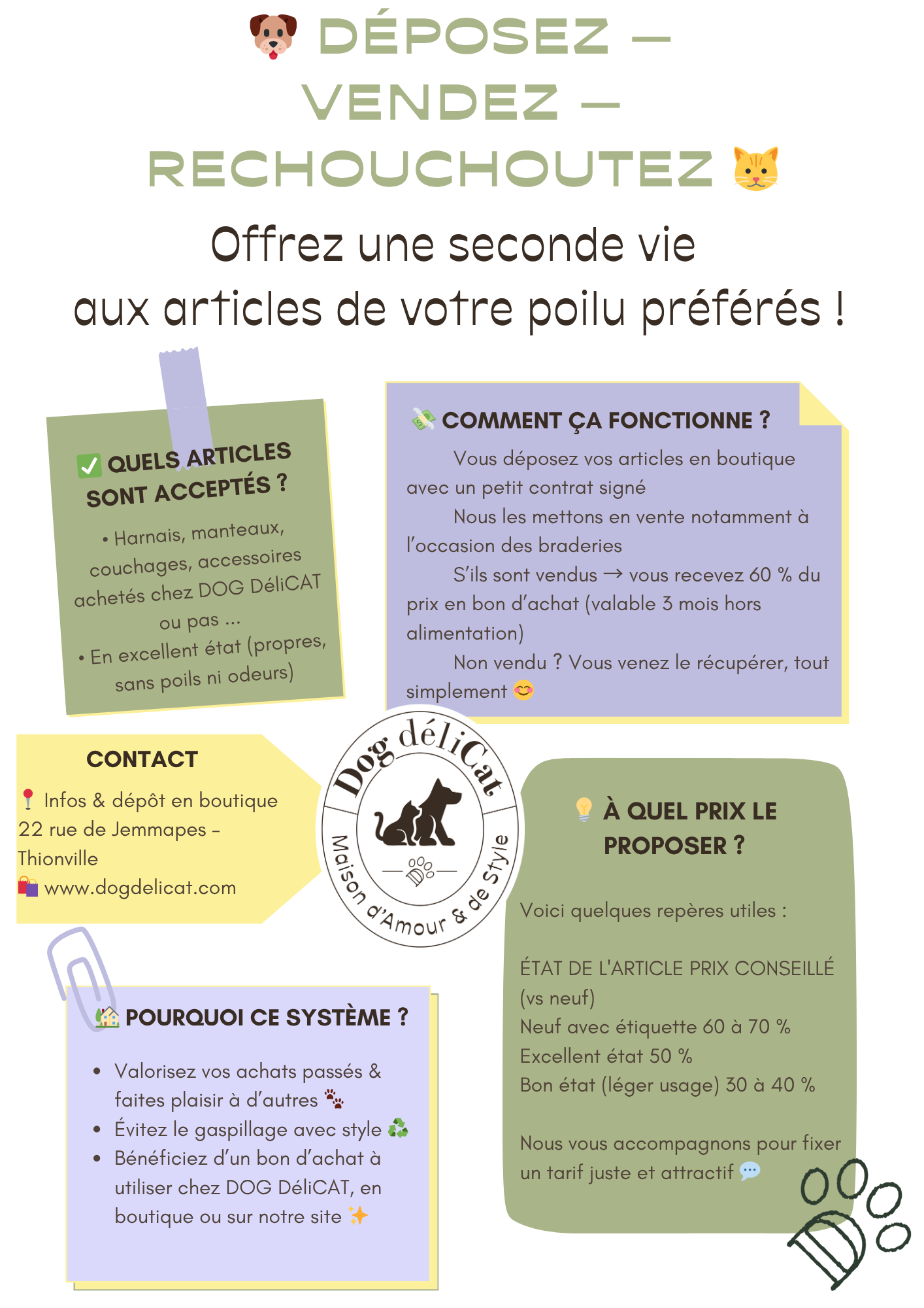 Accessoires seconde main chien et chat validés, durables et stylés