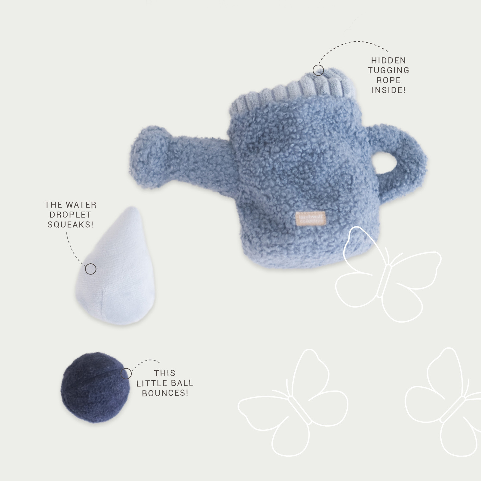 Jouet de fouille Arrosoir 💦 : cachettes à friandises, corde en coton et balle couinante pour un max de fun !