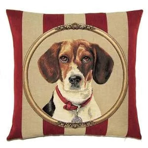 Coussin Décoratif Portrait Beagle Yapatkwa - Tissage Jacquard - Textiles de qualité supérieure