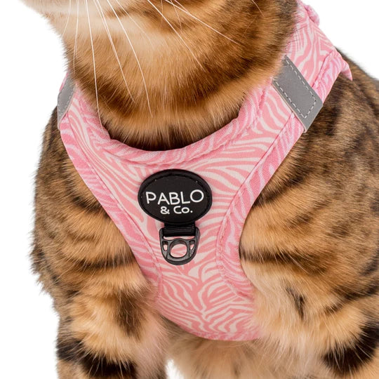 Harnais chat Pink Zebra step in