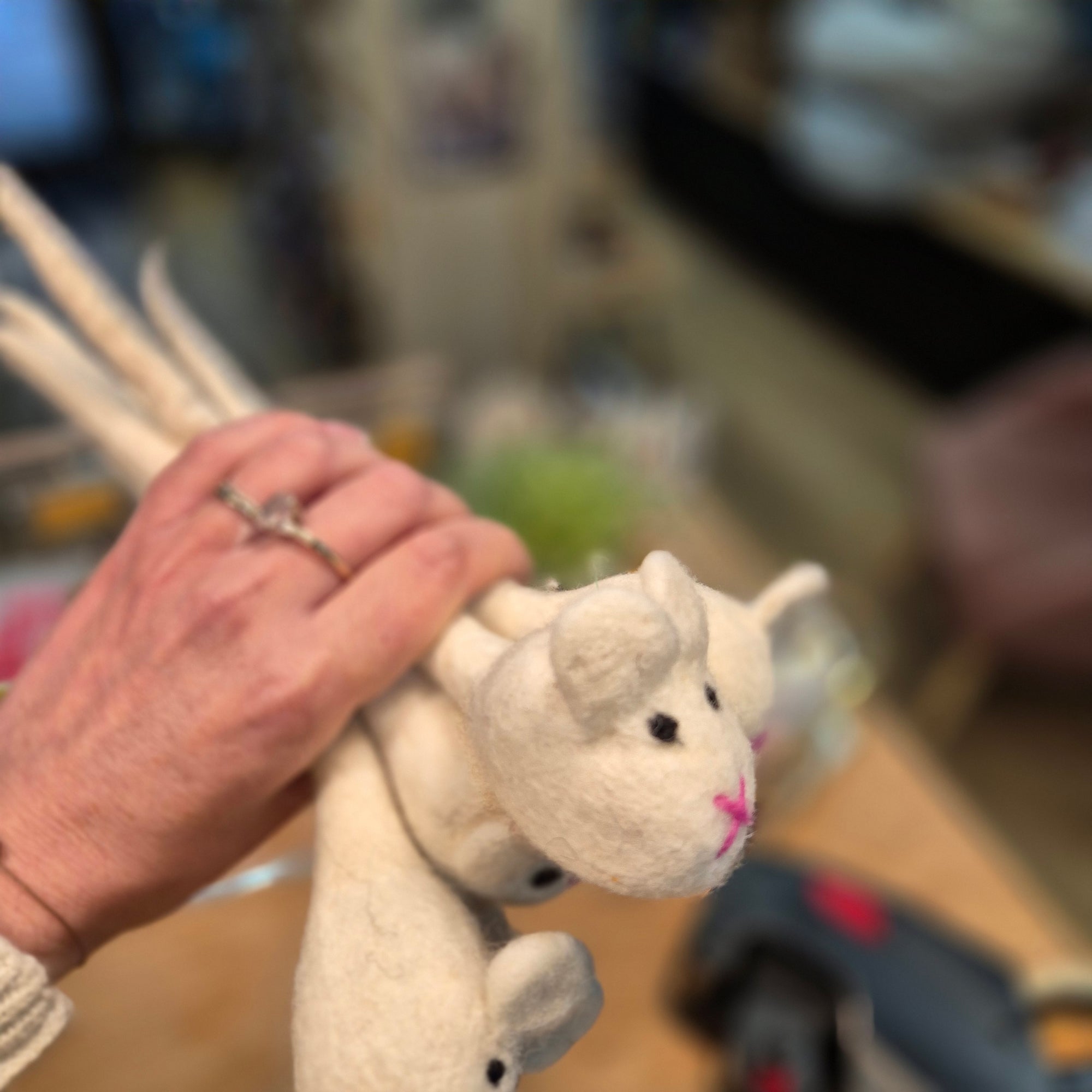Souris en Feutre Naturel pour Chat