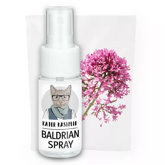 Spray Valériane KATER KASIMIR - 100% Naturel, atomiseur 30 ml, à vaporiser sur jouets, griffoirs, arbres à chats.