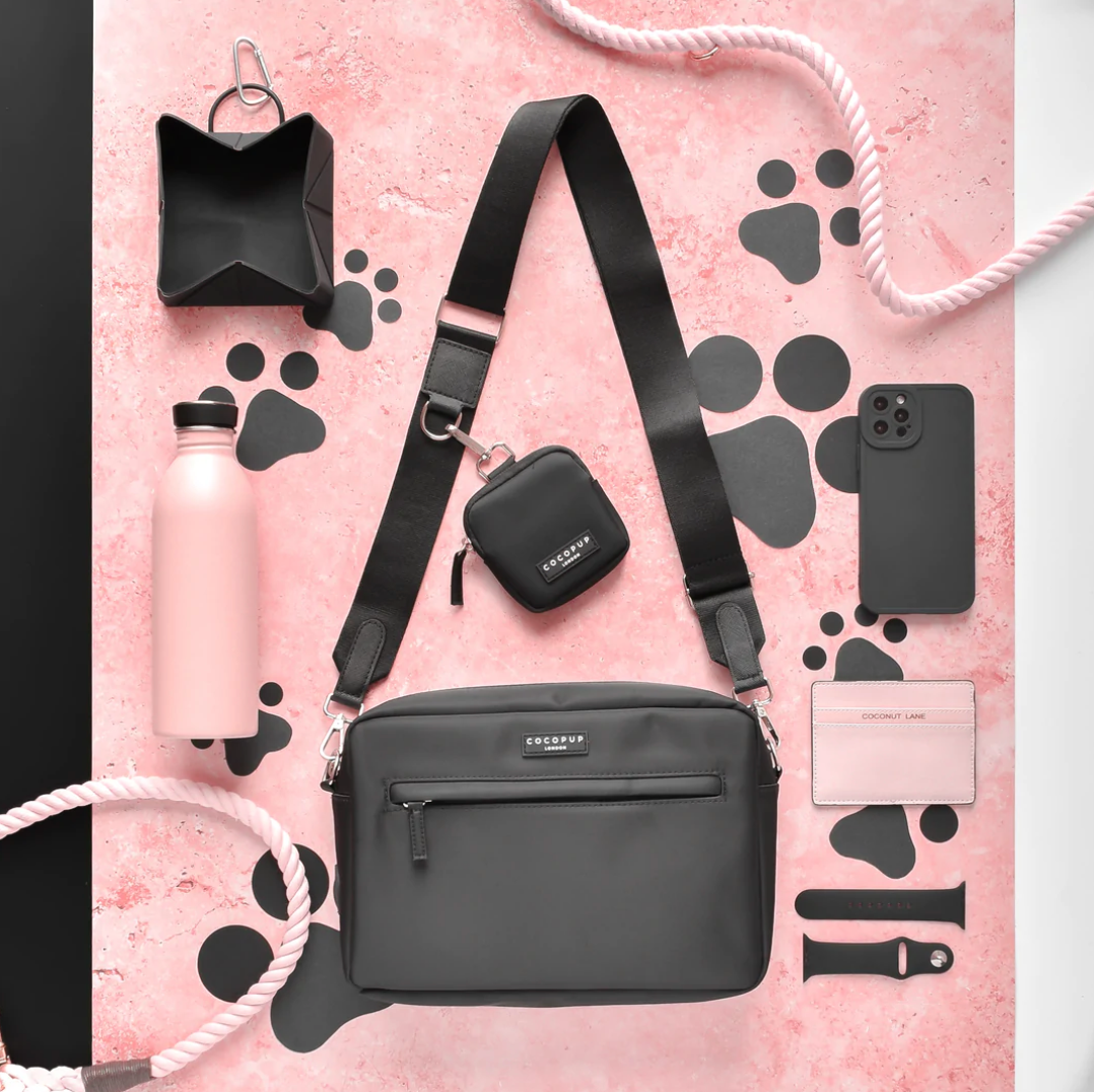Grand sac de promenade pour chien - Noir