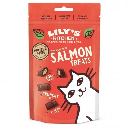 Découvrez les délicieuses friandises pour chat au Saumon de Lily's Kitchen sur DOG DELICAT. 