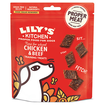 Image : Bouchées Training poulet & bœuf de Lily's Kitchen - Friandises saines et savoureuses pour chiens - Disponibles chez DOG DELICAT.