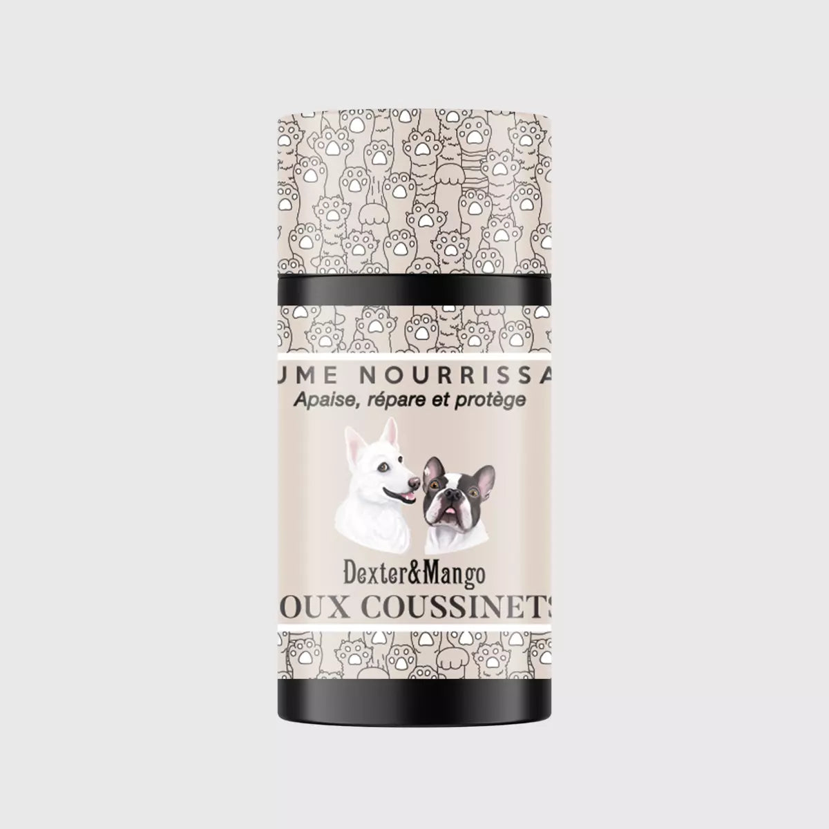Baume pour chien 100% naturel, vegan, cruelty free, eco-friendly et fabriqué en France avec amour ❤ Son petit plus ? Son format stick très pratique ! Le baume Doux coussinets est un baume naturel qui protège, répare et aide à prévenir les coussinets secs, gercés et crevassés. Baume Dexter&Mango chez DOG DELICAT.