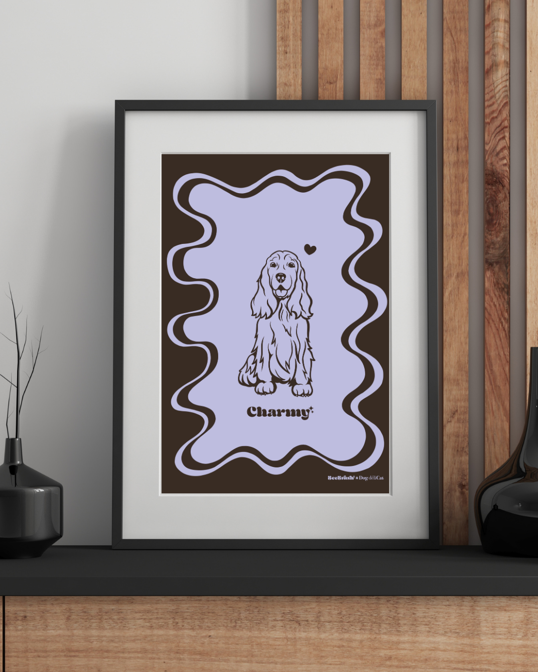 affiche chien cocker charmy dog delicat