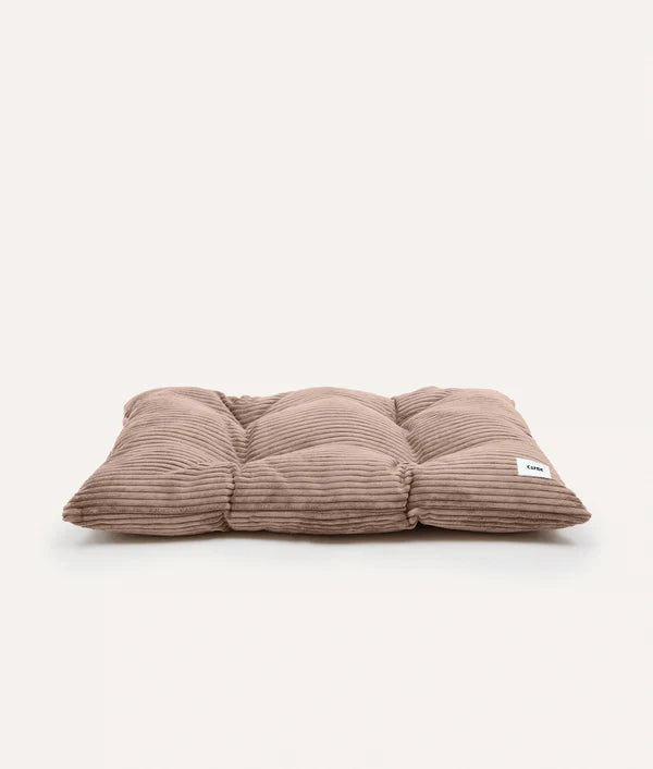 coussin chien velours côtelé beige bela cafide