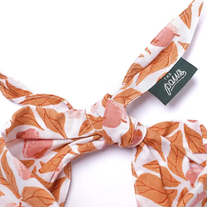 zoom tissu coton motif automne the paws