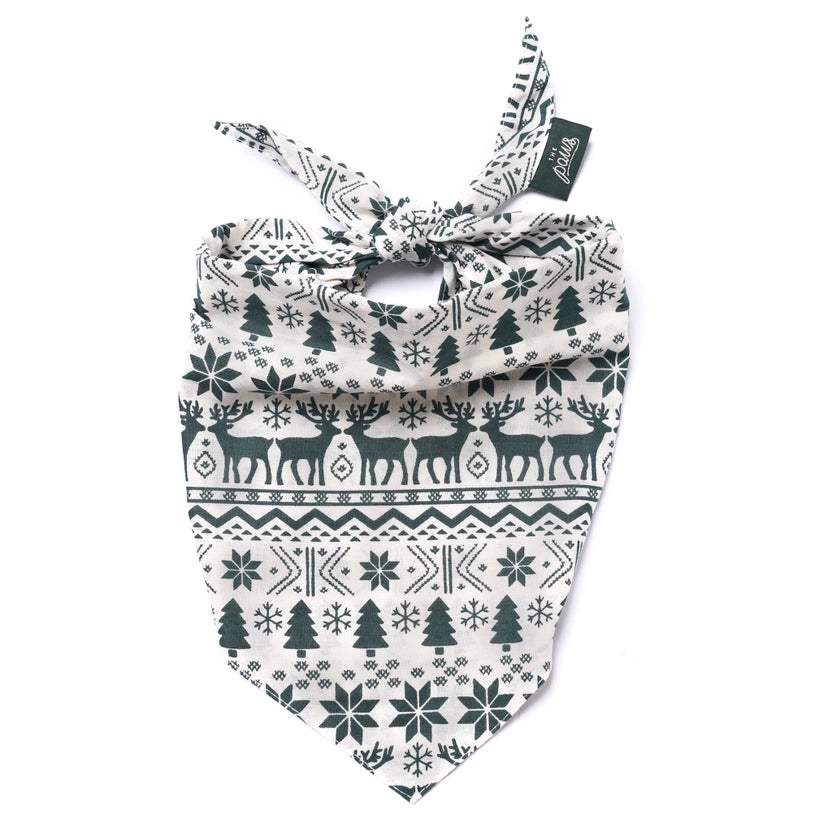 bandana de noël pour chien motif hygge the paws