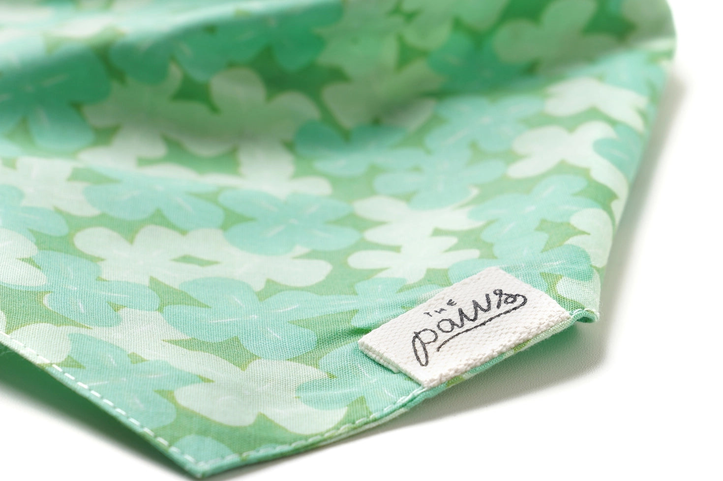 Bandana vert Clover pour chien, The Paws, spécial Saint-Patrick, 100% coton