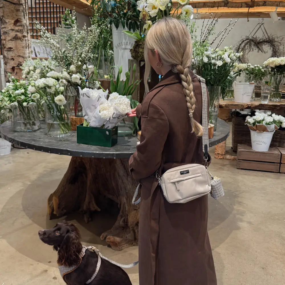 Bandoulière sac de promenade chien Heritage Check - Cocopup London - DOG DéliCAT