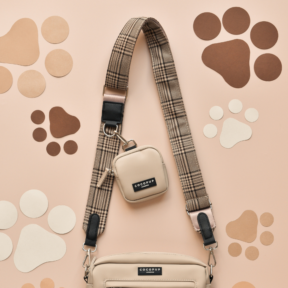 Sangle de sac à motif tartan chic pour chien