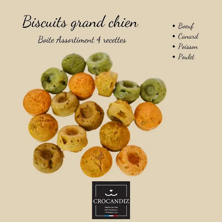 friandises assorties chien agneau boeuf canard poisson poulet