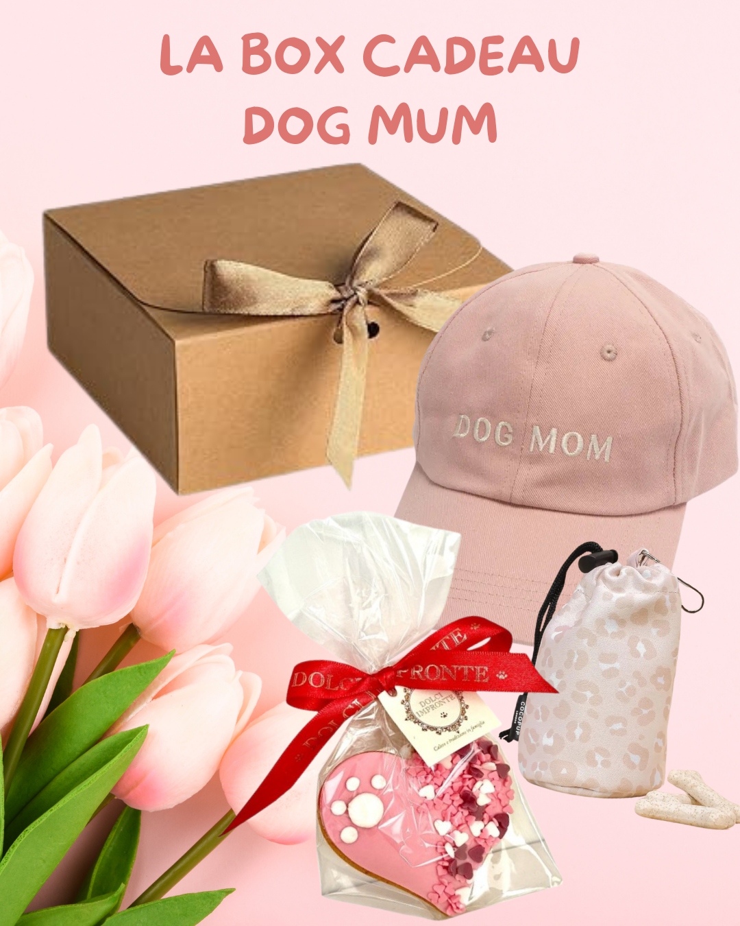 Box cadeau Dog Mum avec casquette, friandises et pochette