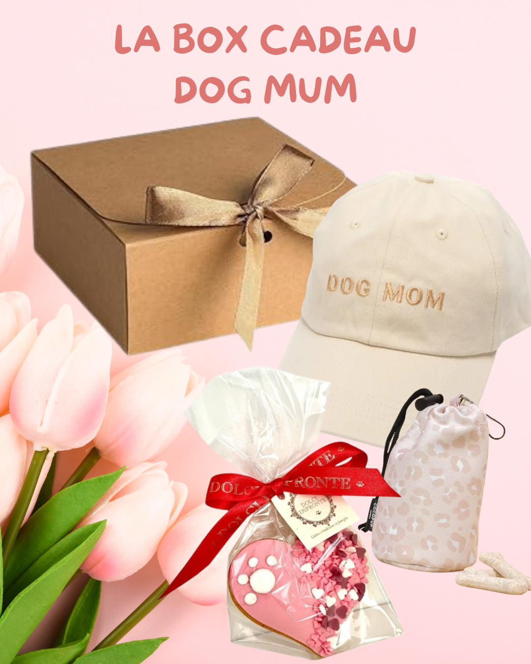 Box cadeau Dog Mum avec casquette, friandises et pochette