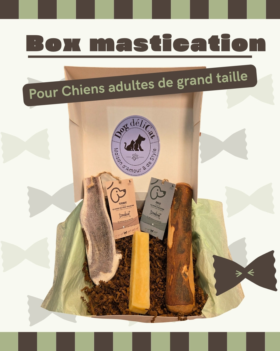 Box mastication naturelle taille L pour grands chiens