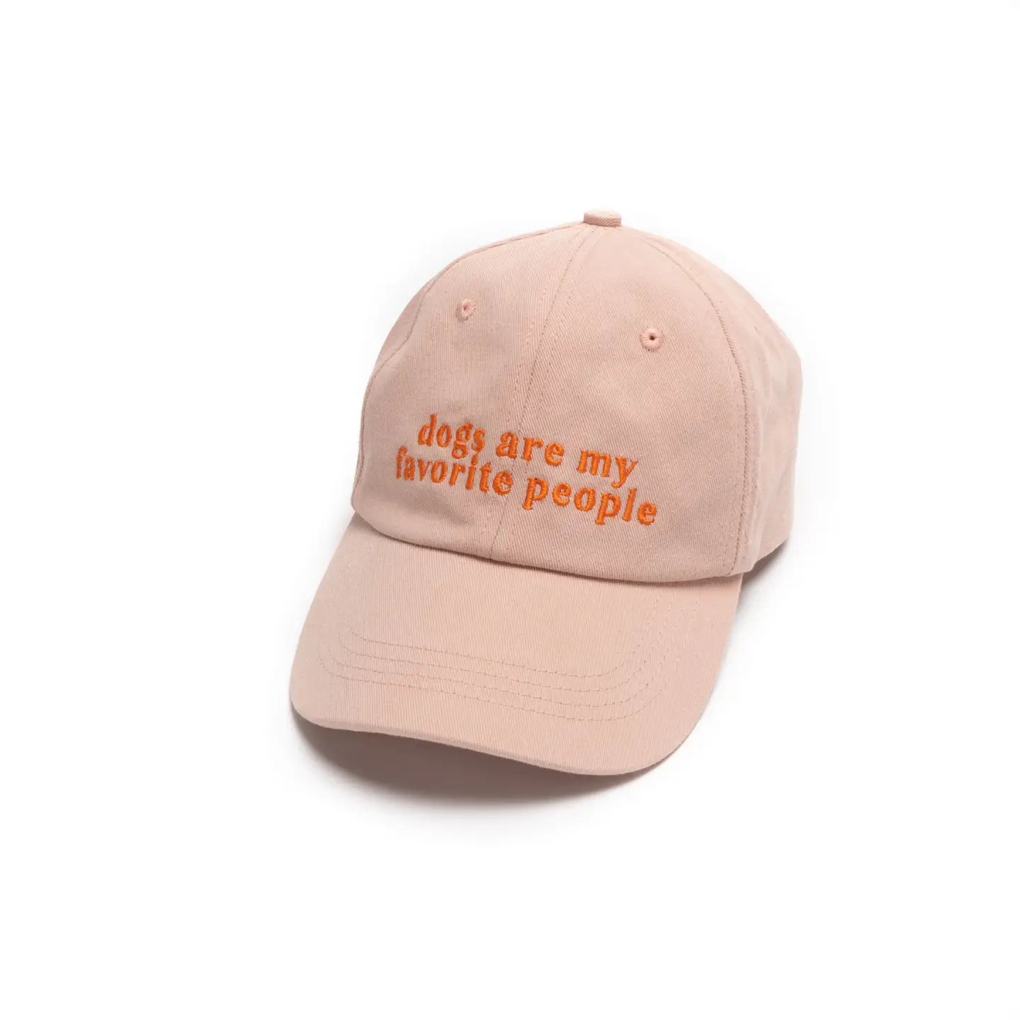 Casquette rose brodée Dogs are my favorite people