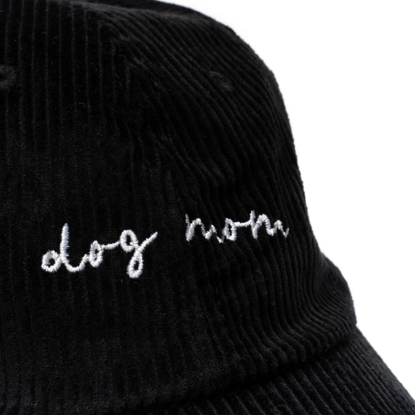 Casquette velours noir brodée pour maman de chien