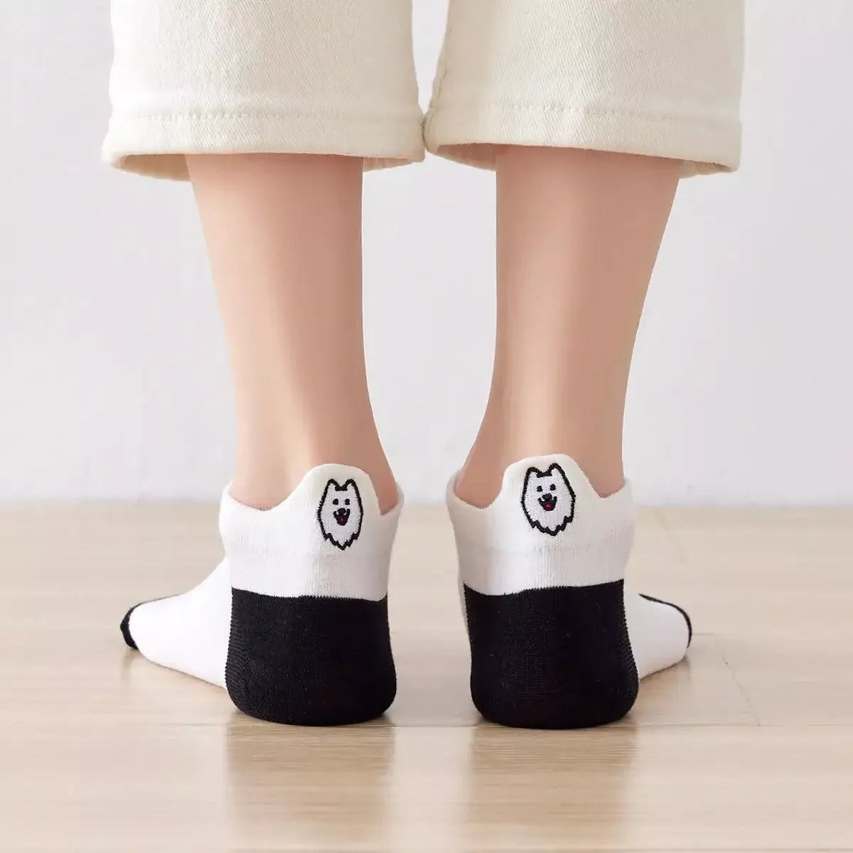 Chaussettes avec motif de chien noir & blanc  - Collection Tites Chaussettes