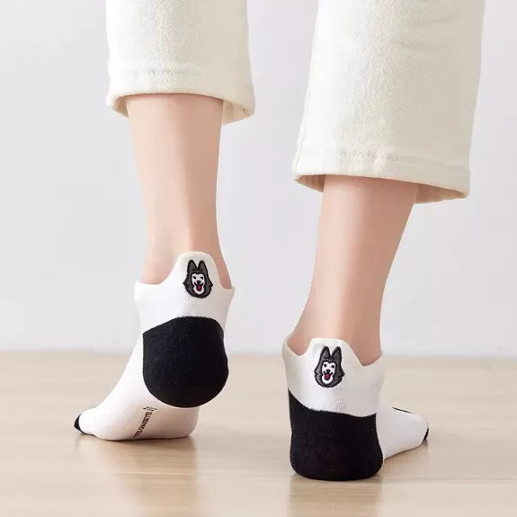 Chaussettes avec motif de chien noir & blanc  - Collection Tites Chaussettes