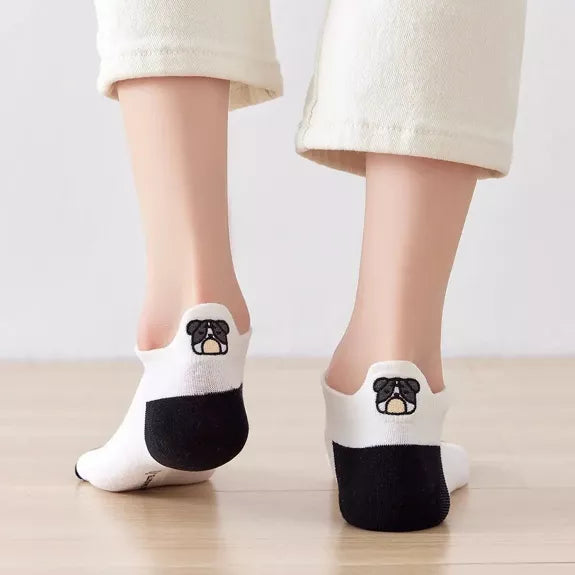 Chaussettes avec motif de chien noir & blanc  - Collection Tites Chaussettes