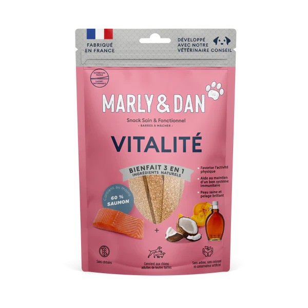 friandises vitalité chien marly & dan saumon france