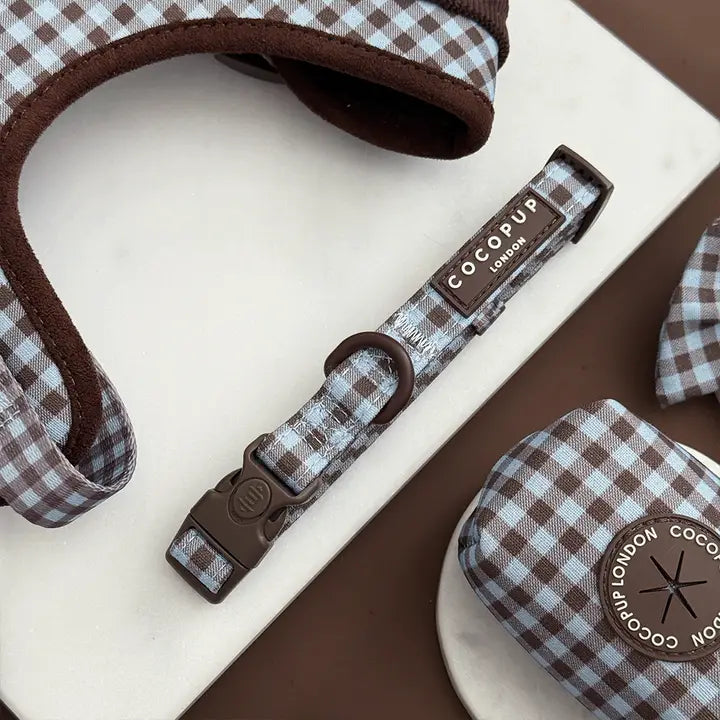 Collier pour chien à carreaux Chelsea Check CocoPup London – CocoPup London – DOG DéliCAT