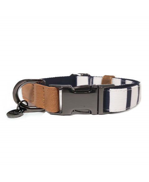 Collier pour chien Milk & Pepper style marin rayé chic