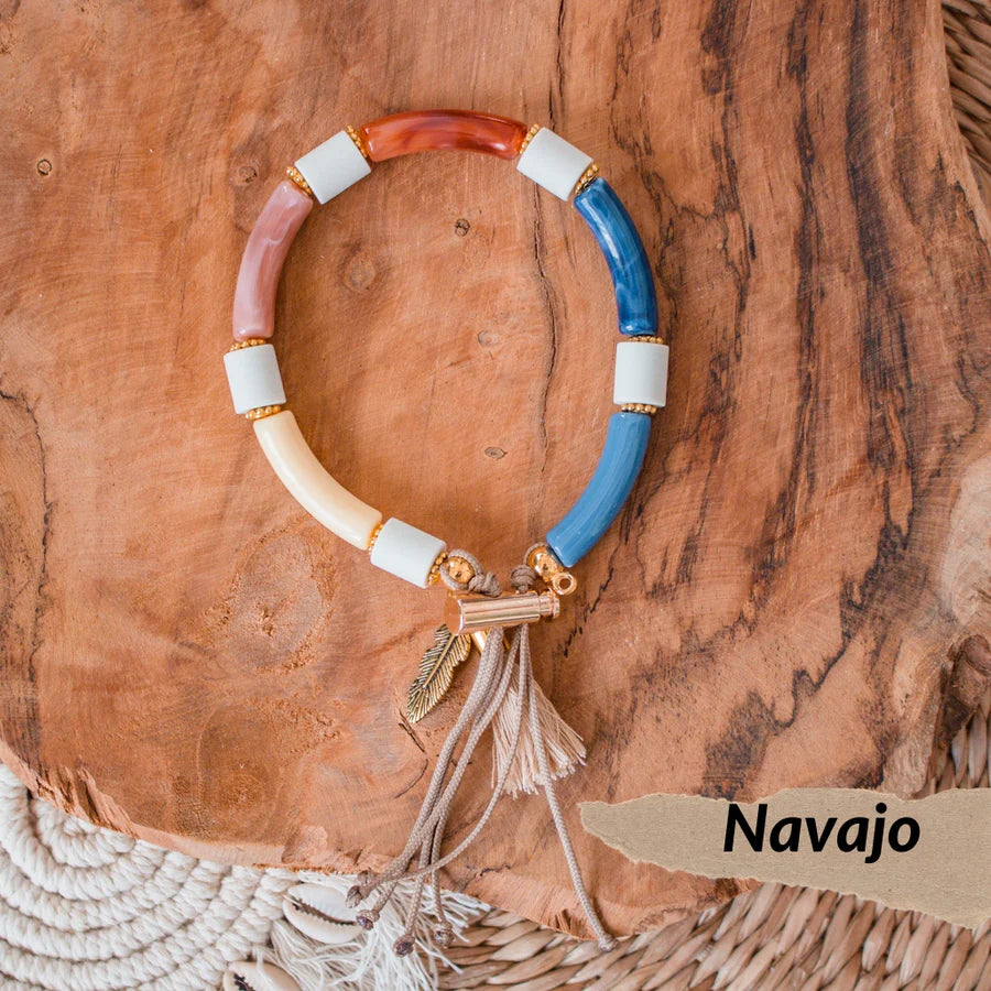 collier chien em navajo frimousse dog perles céramique