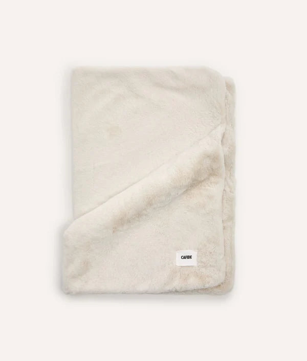 couverture chien effet fourrure beige toia cafide