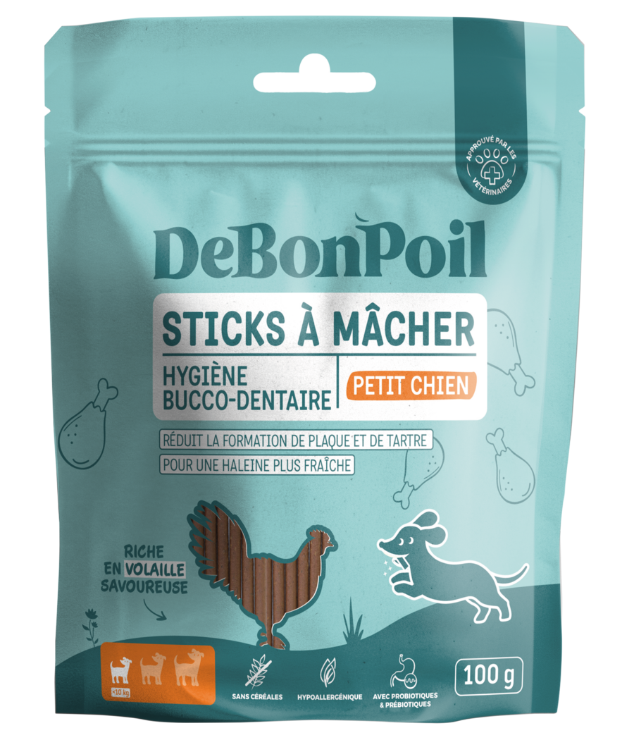Sticks dentaires chien à la volaille DeBonPoil – DeBonPoil – DOG DéliCAT