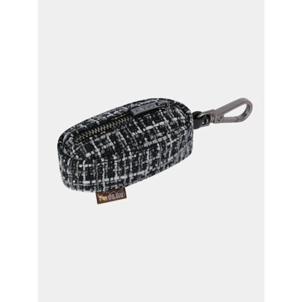 Distributeur sacs d'hygiène pour chien en tissu Chevron Gris/noir