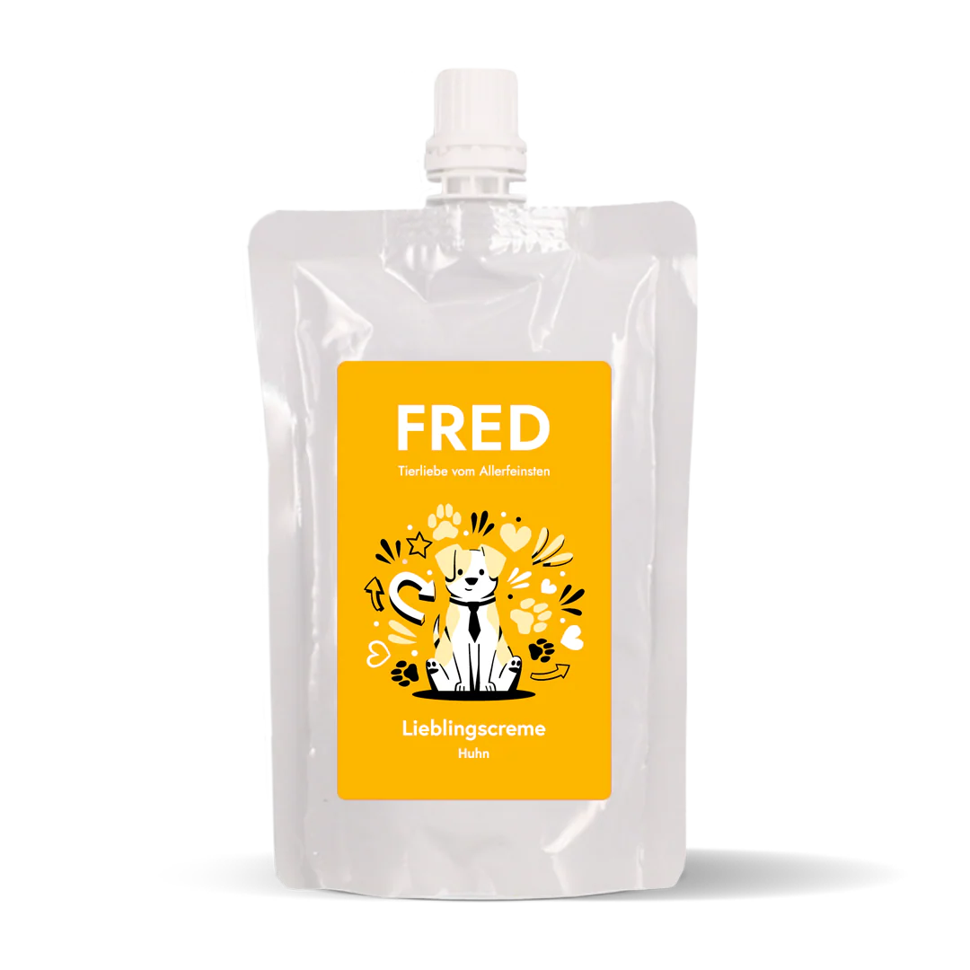 Crème Préférée FRED poulet – friandise crémeuse pour chien