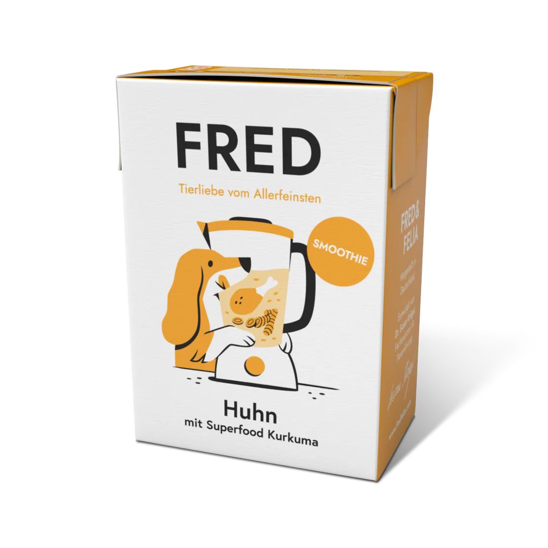Smoothie FRED pour chien poulet et curcuma 200g