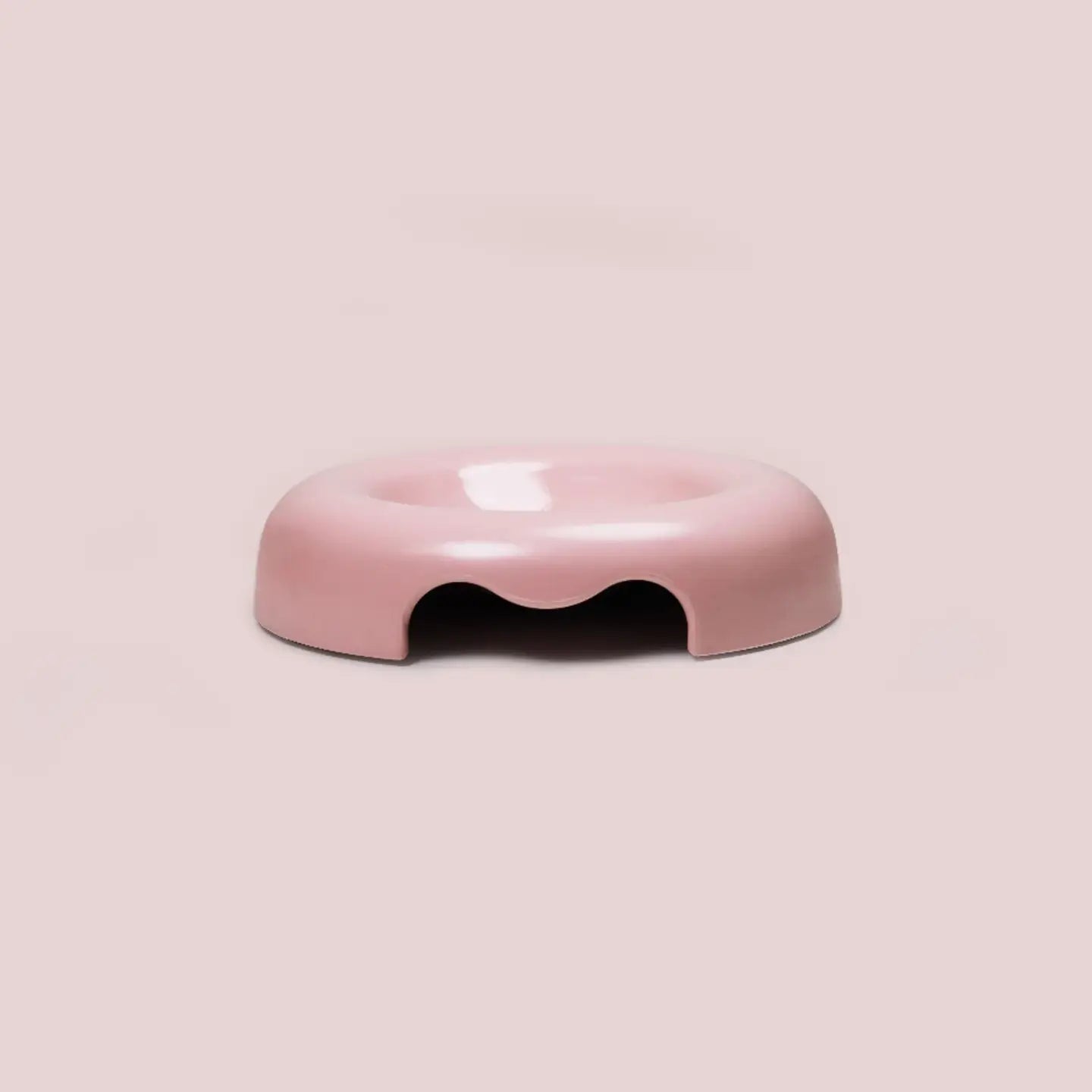 Gamelle Kitty pour chat – bol design à bords bas en plastique recyclé rose