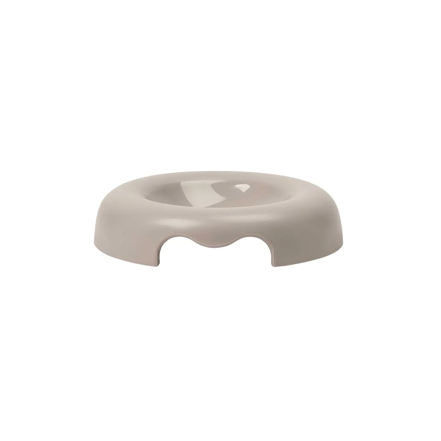 Gamelle Kitty pour chat – bol design à bords bas en plastique recyclé taupe