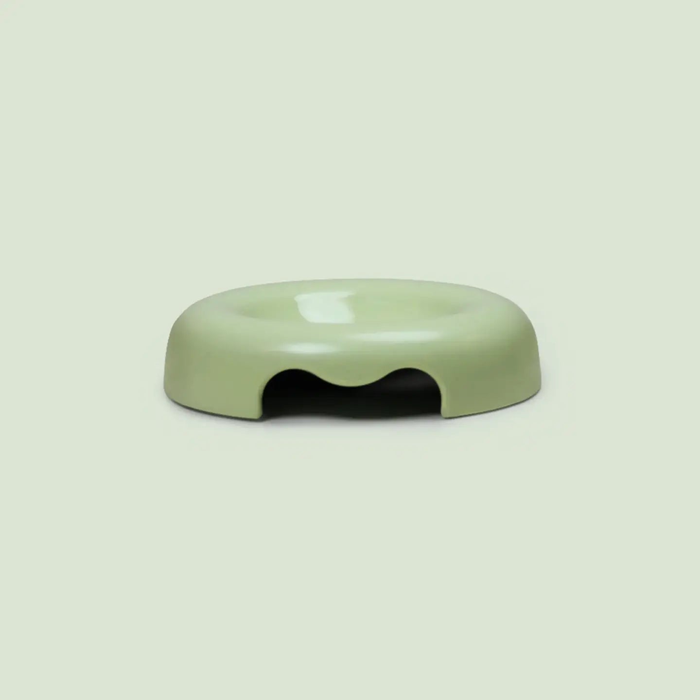 Gamelle Kitty pour chat – bol design à bords bas en plastique recyclé vert