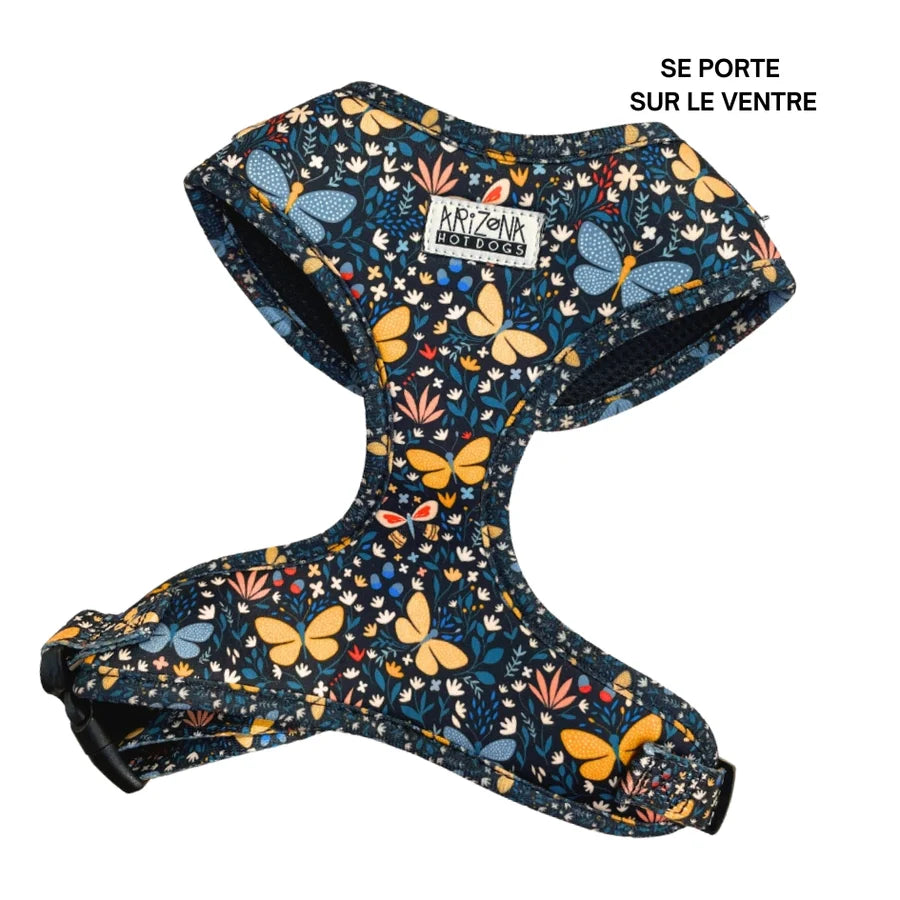 Harnais en H pour chien à motifs - Butterfly