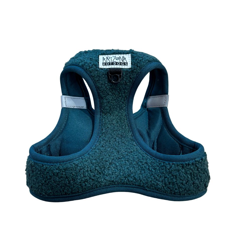 Harnais vert Teddy pour chien motif léopard