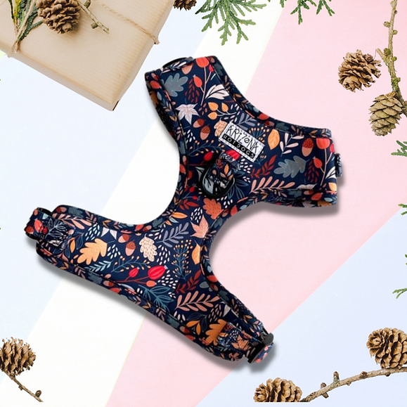 harnais en H pour chien automne motif feuilles – Arizona Hotdogs