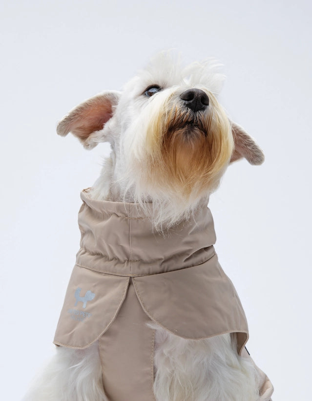 Détail col et fermeture Easy Rain – imperméable chien grand confort
