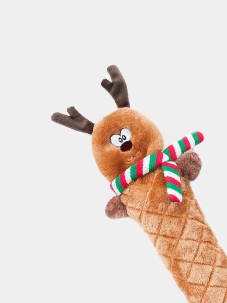 Peluche de Noël pour chien Renne Jigglerz ZippyPaws