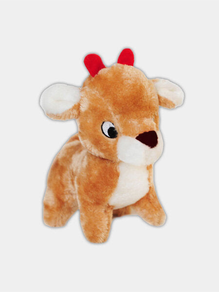 Peluche de Noël pour chien en forme de renne Rudolph avec squeaker ZippyPaws, édition limitée