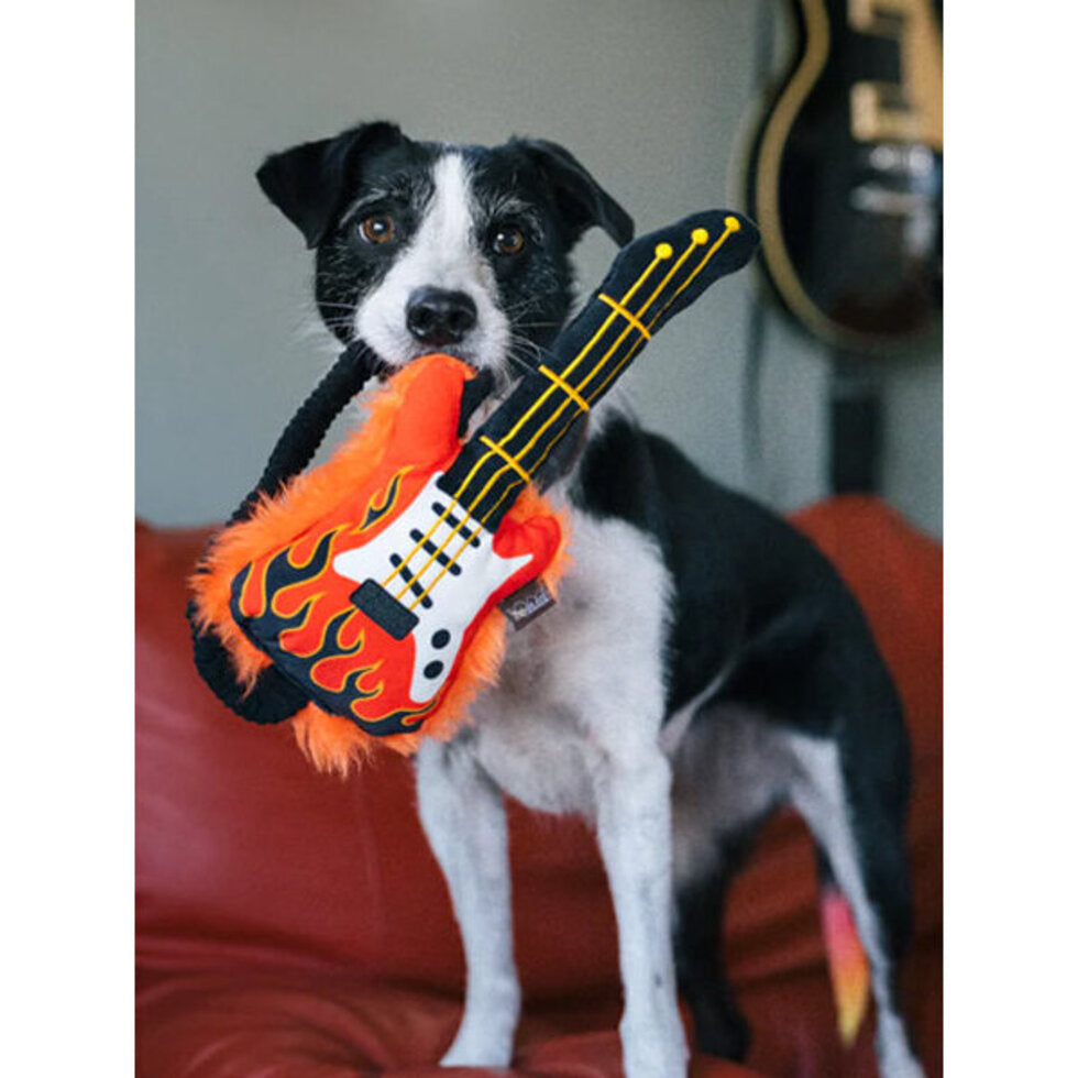Peluche pour chien - Guitare Electrique 🎸 de Pet Play chez DOG DELICAT