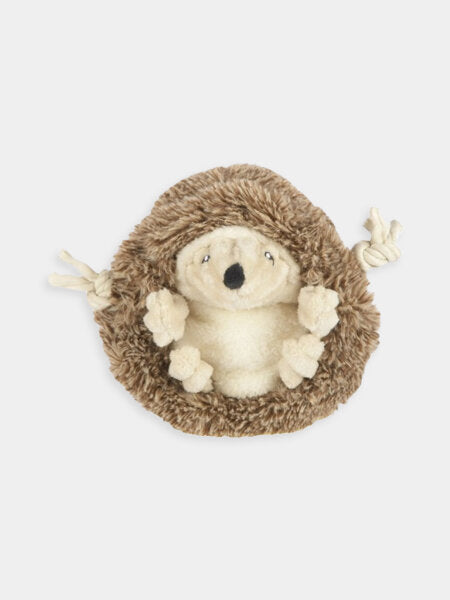 Peluche pour chien en forme d'hérisson avec balle couinante, corde et papier froissé de la collection Forest Friends - Pet Play