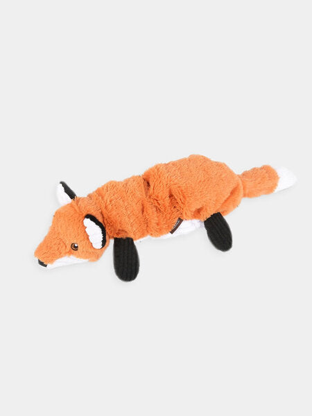 Peluche pour chien en forme de renard avec 3 squeakers, ressort élastique et papier froissé - Forest Friends - Pet Play