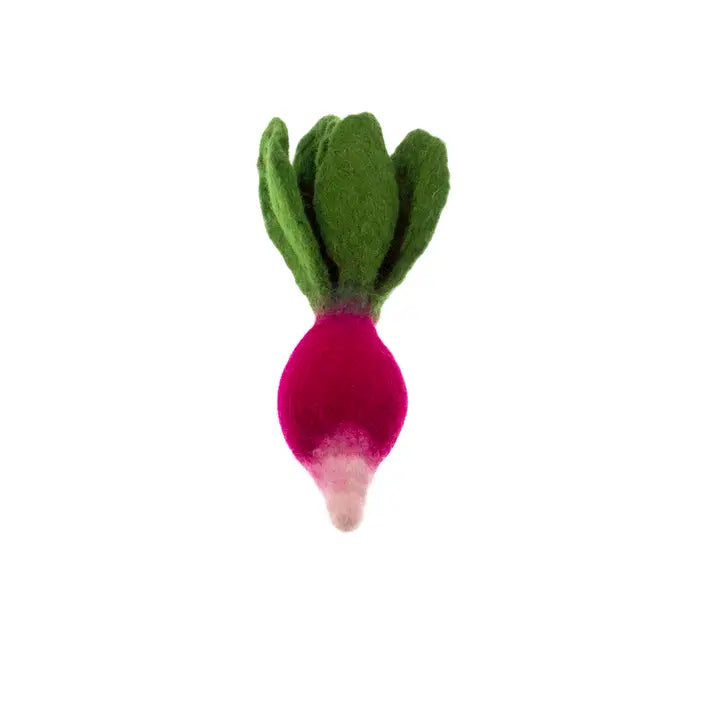 Chunky Turnip, jouet en feutre pour chat, fabriqué à la main en laine solide, pour des moments de jeu et de plaisir.